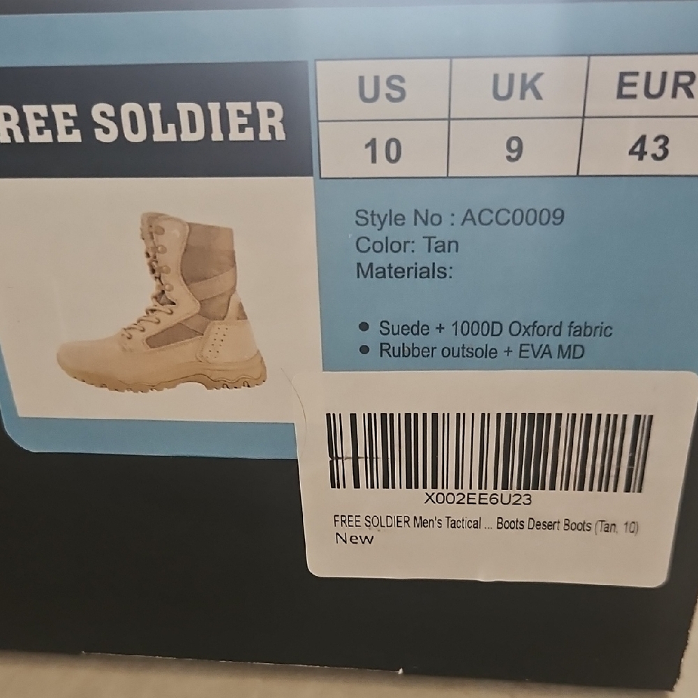 Free Soldier Tan Tactical Desert Boots (Men)